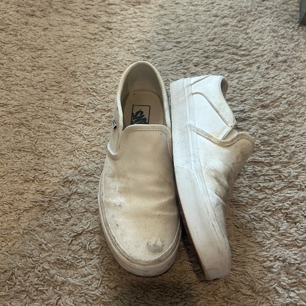 Vans Women’s White Slip-On Shoes